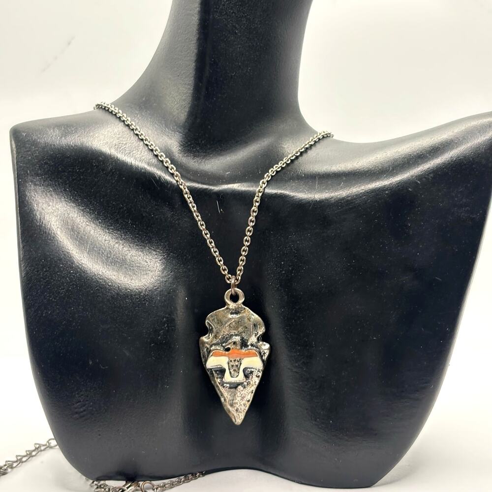 Western Silver Eagle Arrowhead Necklace